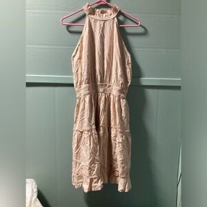 Chic Backless Cream Dress